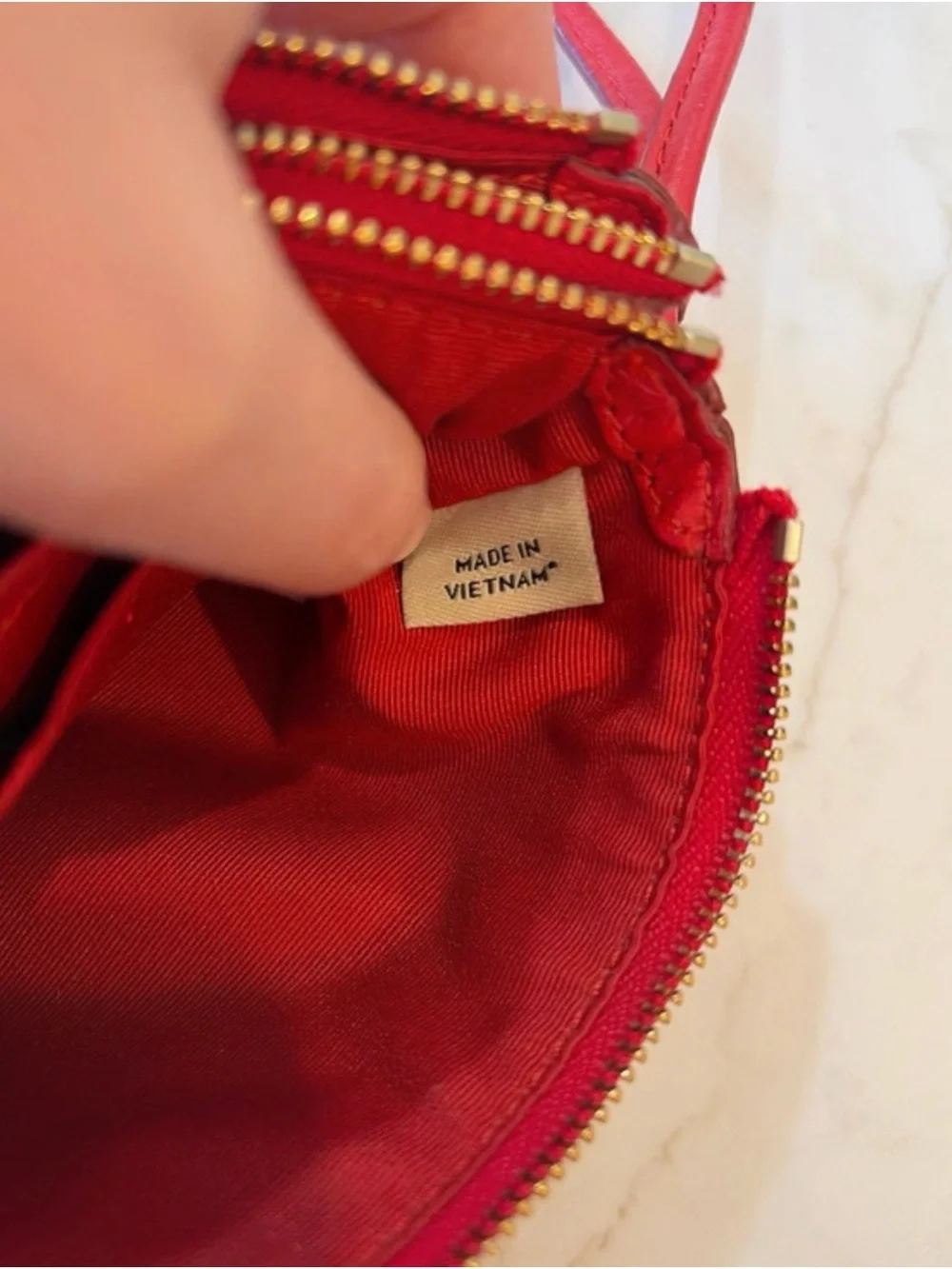 Coach Red Leather Wristlet Clutch